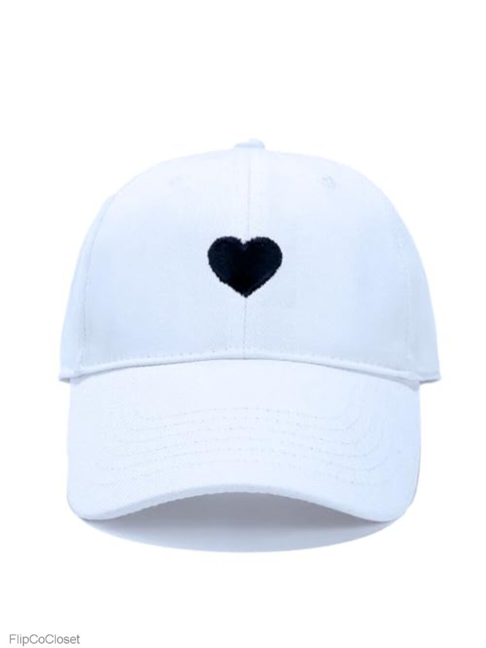 Women's Embroidered Heart Cotton Baseball Cap Adjustable Mom Hat